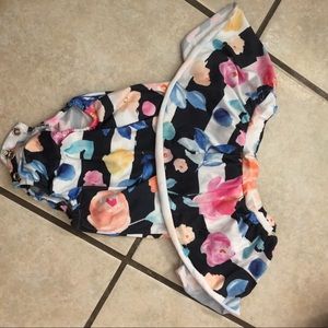 Baby girl off shoulder snap on suit